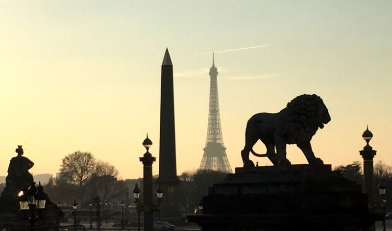 Couché du soleil à Place de la Concorde © Arpenteur de Paris Investir à Paris dans l'immobilie