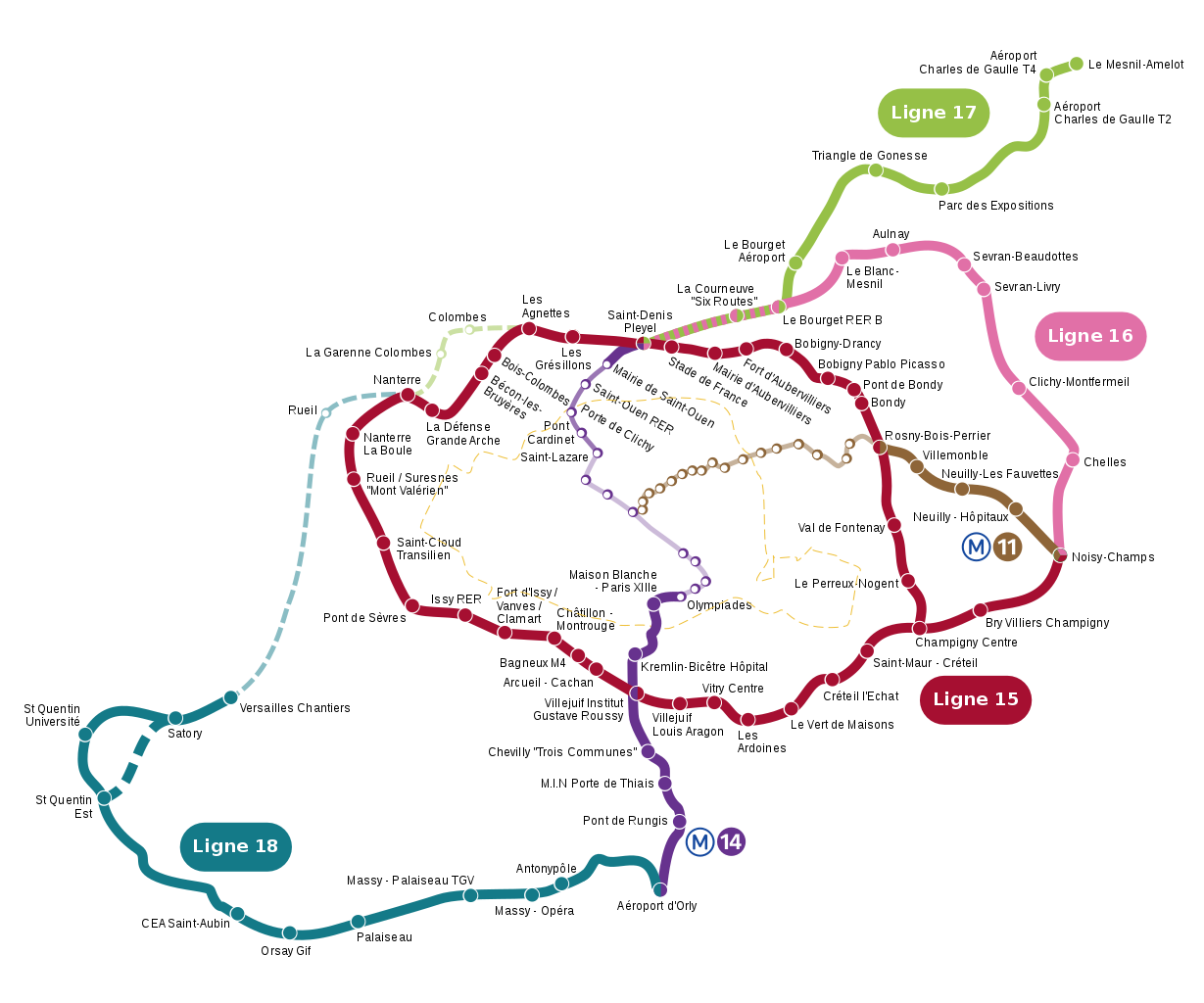 Le Grand Paris express Investir dans le Grand Paris - carte du Grand Paris express - Un toit à Paris